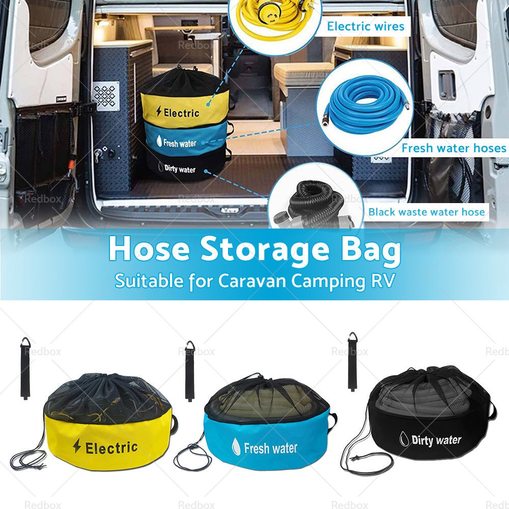 Storage Bag Caravan Camping RV Cable Organizer Water Hose Electrical Cords - Frazy's Auto Parts