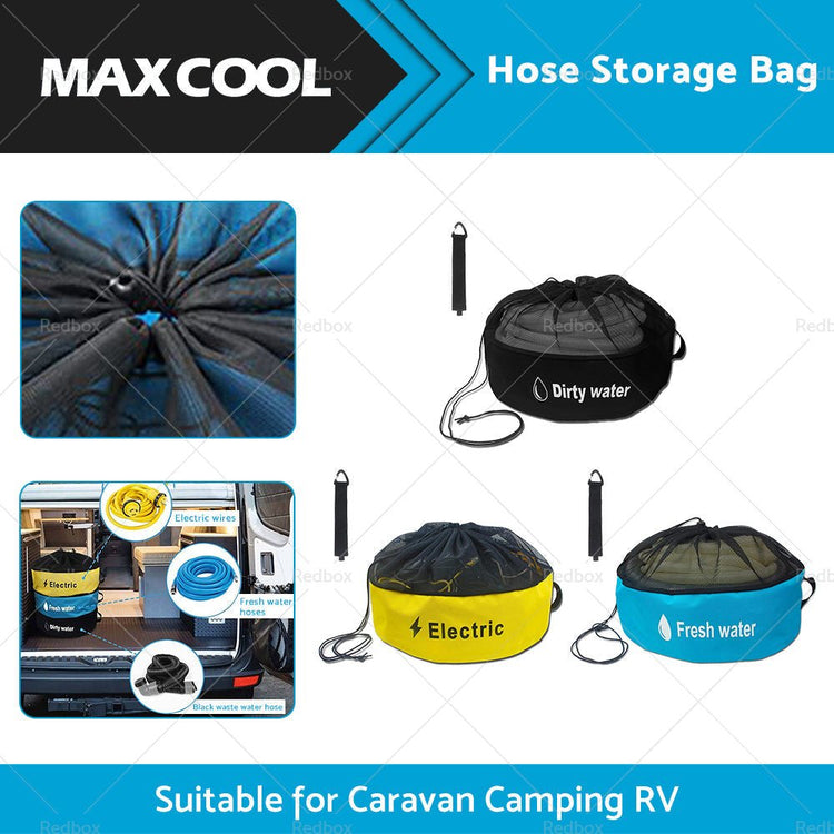 Storage Bag Caravan Camping RV Cable Organizer Water Hose Electrical Cords - Frazy's Auto Parts