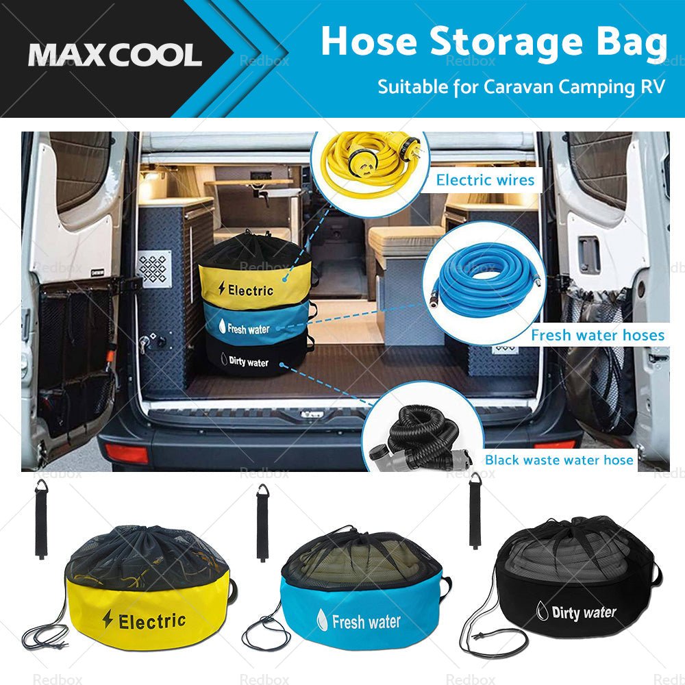 Storage Bag Caravan Camping RV Cable Organizer Water Hose Electrical Cords - Frazy's Auto Parts