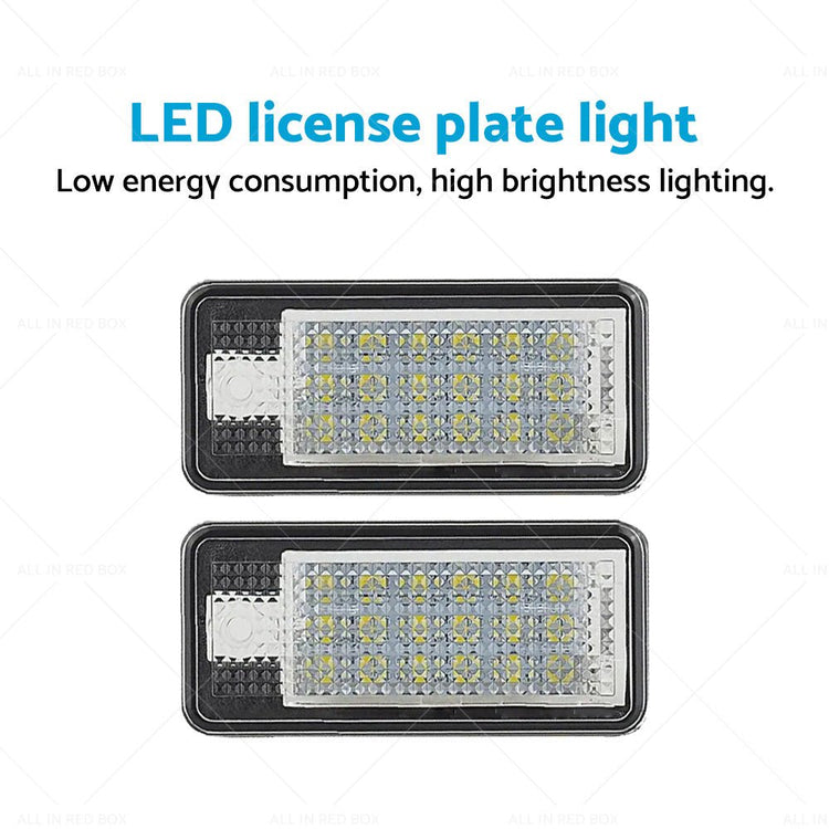 Suitable For Audi A3 A4 S4 B6 B7 LED License Number Plate Light Error Free Units - Frazy's Auto Parts