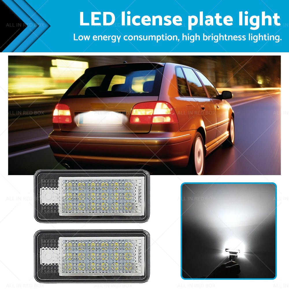 Suitable For Audi A3 A4 S4 B6 B7 LED License Number Plate Light Error Free Units - Frazy's Auto Parts