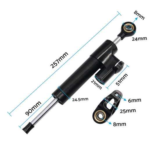 Suitable for Honda Yamaha Kawasaki Motorcycle CNC Steering Damper Stabilizer - Frazy's Auto Parts