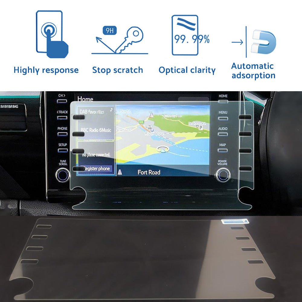 Suitable For Toyota HiLux 2021 - 2022 Car Touchscreen Protector Tempered Glass 8in - Frazy's Auto Parts