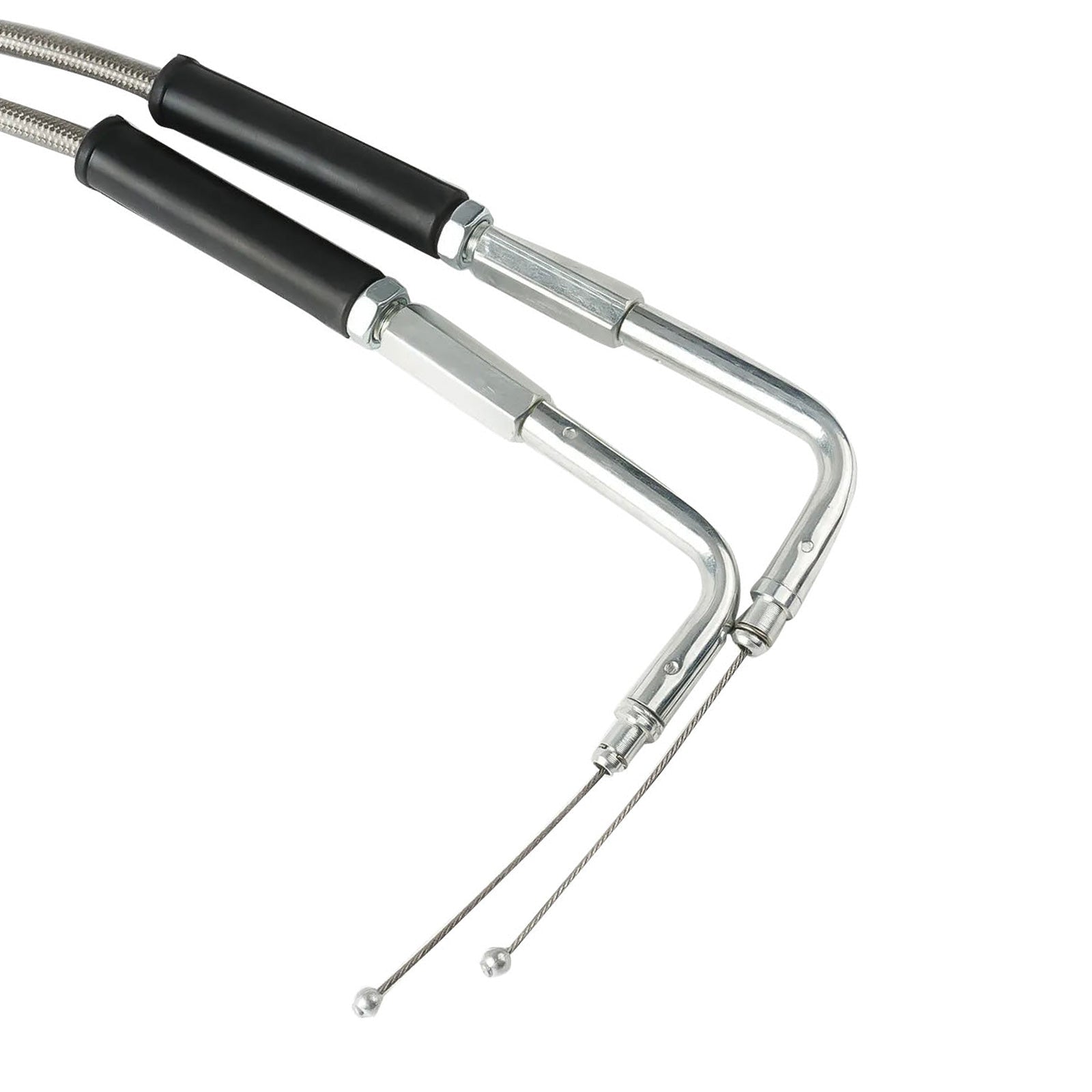 Throttle and Idle Cable Set 56 - 1/2 Stainless Steel Suitable For Harley - Davidson - Frazy's Auto Parts