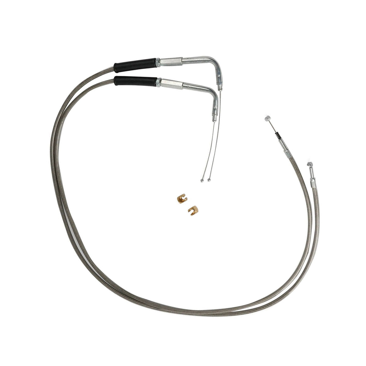 Throttle and Idle Cable Set 56 - 1/2 Stainless Steel Suitable For Harley - Davidson - Frazy's Auto Parts