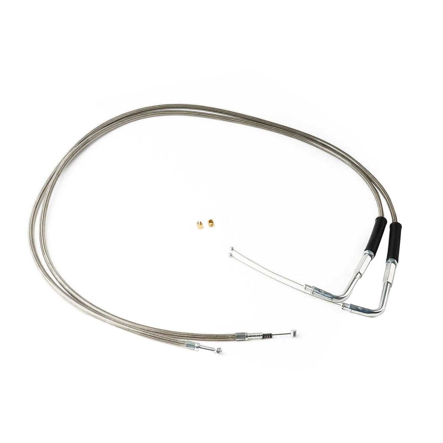 Throttle and Idle Cable Set 56 - 1/2 Stainless Steel Suitable For Harley - Davidson - Frazy's Auto Parts