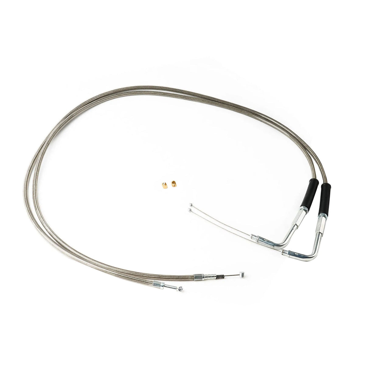 Throttle and Idle Cable Set 56 - 1/2 Stainless Steel Suitable For Harley - Davidson - Frazy's Auto Parts