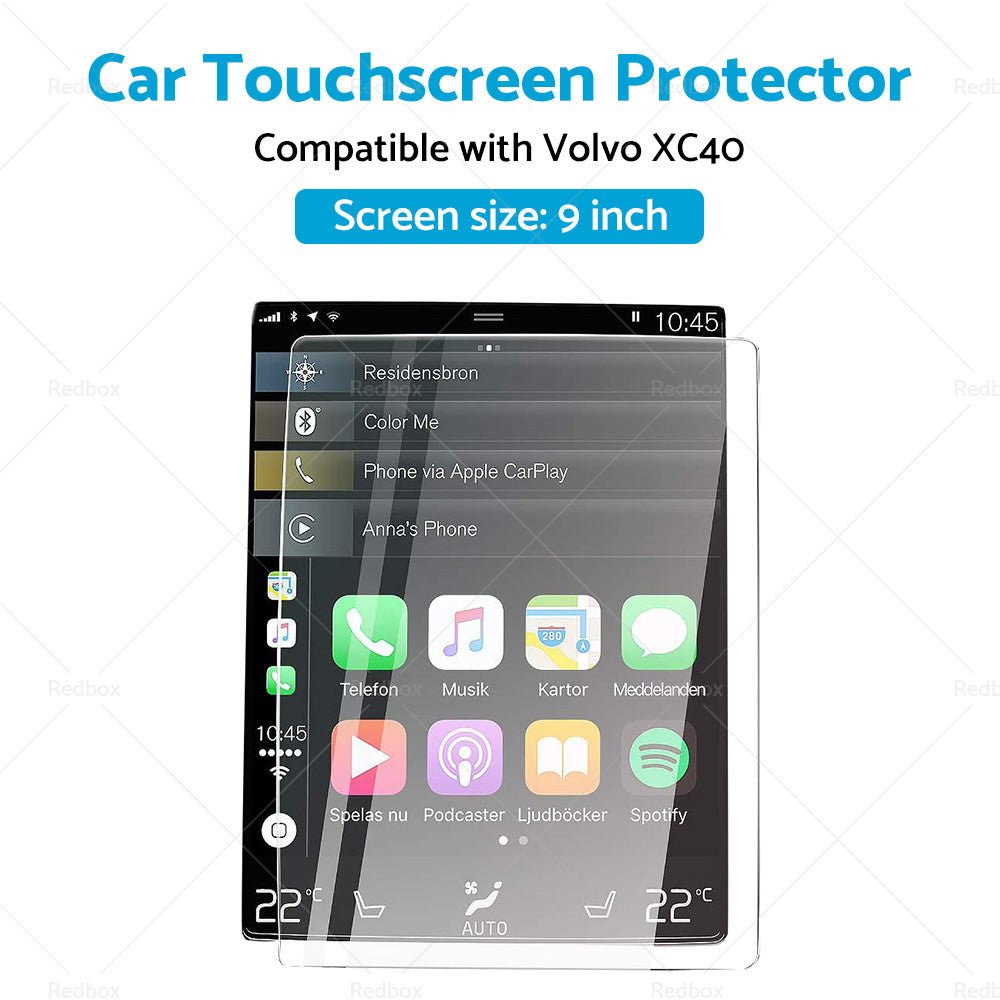 Touchscreen Protector Car Tempered Glass Film 9inch Suitable For Volvo XC40 18 - 22 - Frazy's Auto Parts