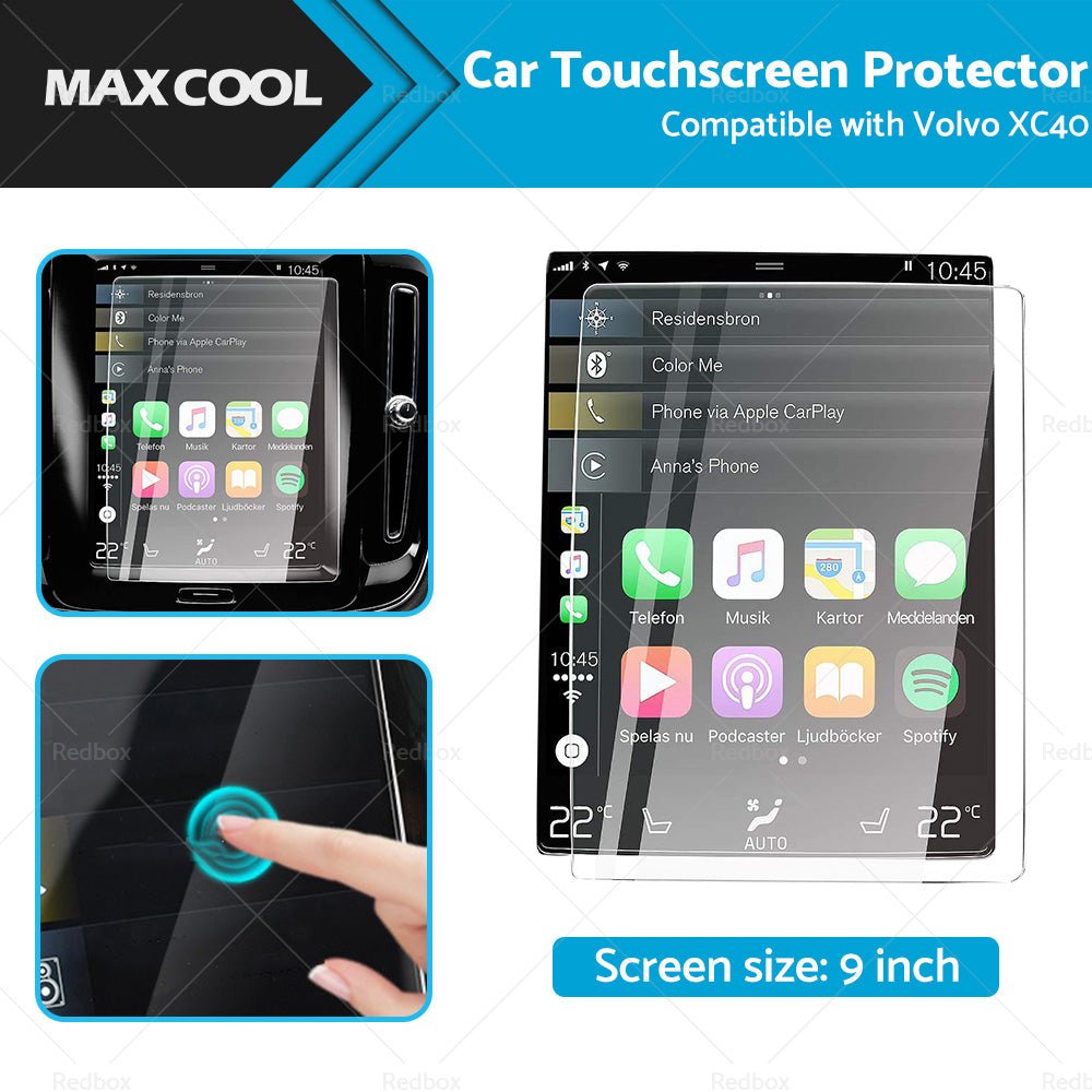 Touchscreen Protector Car Tempered Glass Film 9inch Suitable For Volvo XC40 18 - 22 - Frazy's Auto Parts