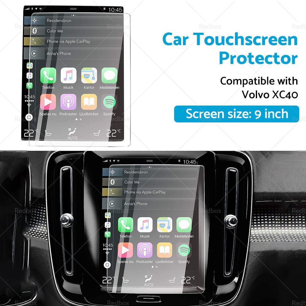 Touchscreen Protector Car Tempered Glass Film 9inch Suitable For Volvo XC40 18 - 22 - Frazy's Auto Parts