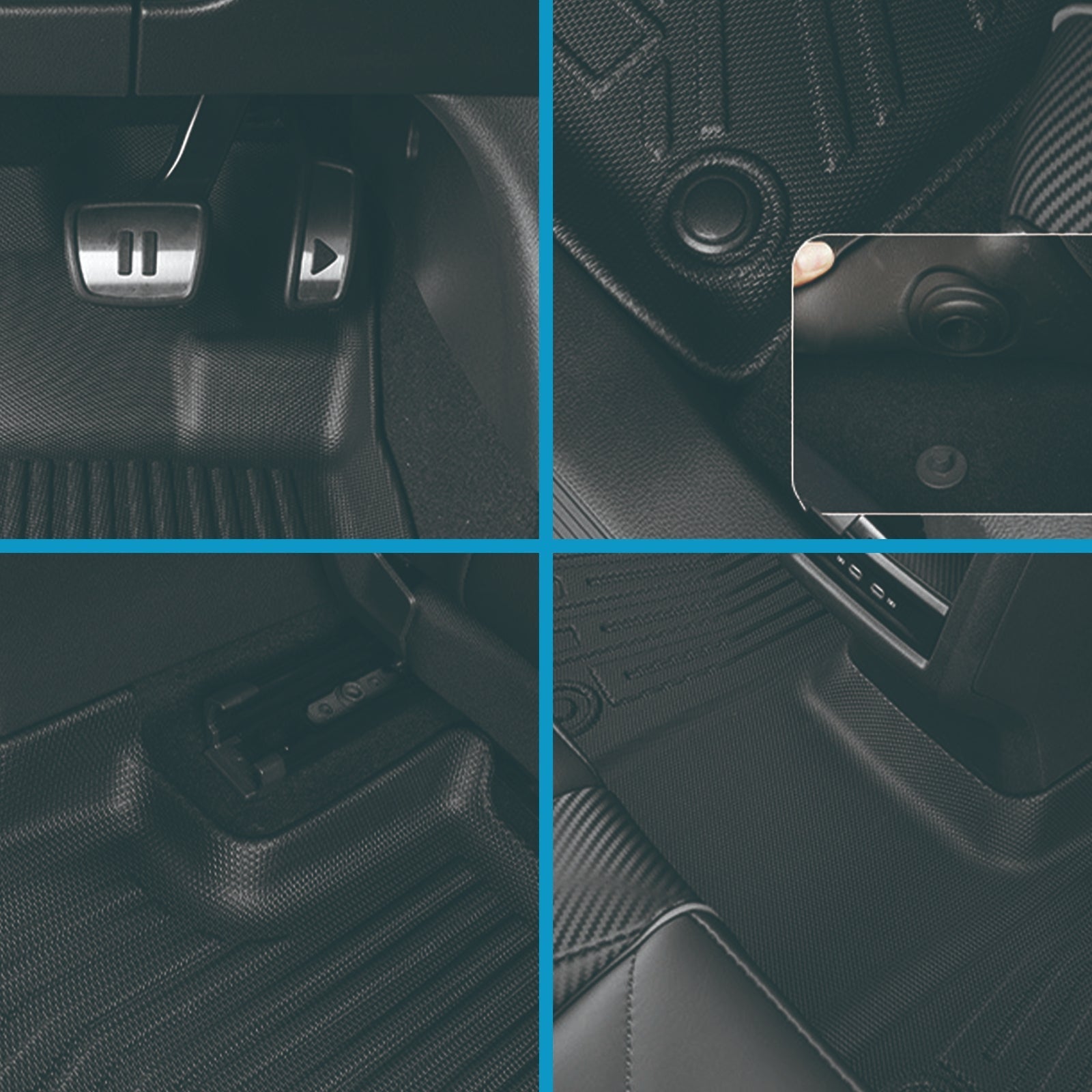 TPE 3D Moulded Floor Mats Suitable For BYD Shark 6 2024+ All - Weather Liners - Frazy's Auto Parts