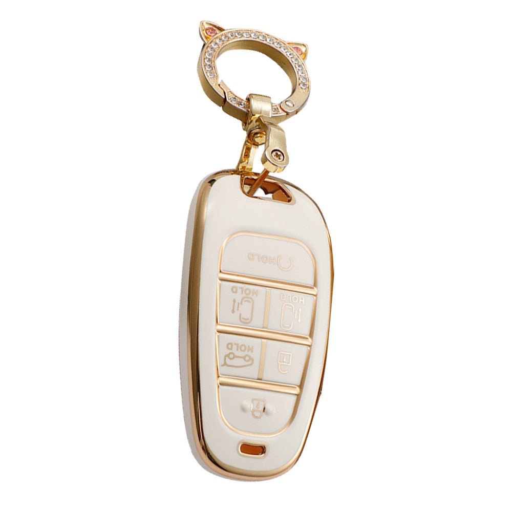 TPU 6 - Button Car Remote Key Fob Cover Suitable For Hyundai Sonata / Tucson / Santa Fe - Frazy's Auto Parts