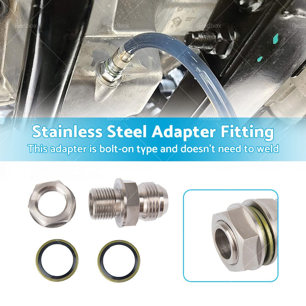 Turbo Oil Pan Sump Return Drain Adapter 315 - 04301 - 010 Fitting 10AN to M18x1. 5 - Frazy's Auto Parts