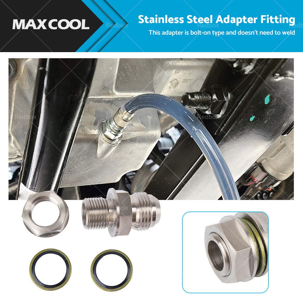 Turbo Oil Pan Sump Return Drain Adapter 315 - 04301 - 010 Fitting 10AN to M18x1. 5 - Frazy's Auto Parts