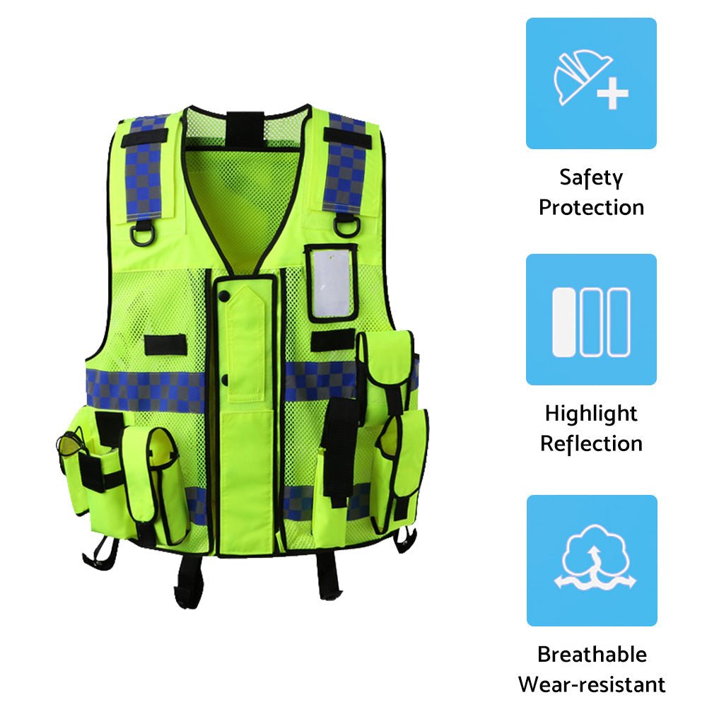 Ultimate Security Reflective Executive Safety Vests. Hi Vis Protective Work Wear - Frazy's Auto Parts
