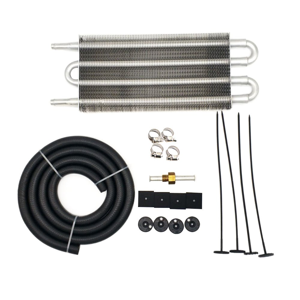 Universal 4 Row Transmission Oil Cooler Radiator Converter Hose Mounting Kit - Frazy's Auto Parts