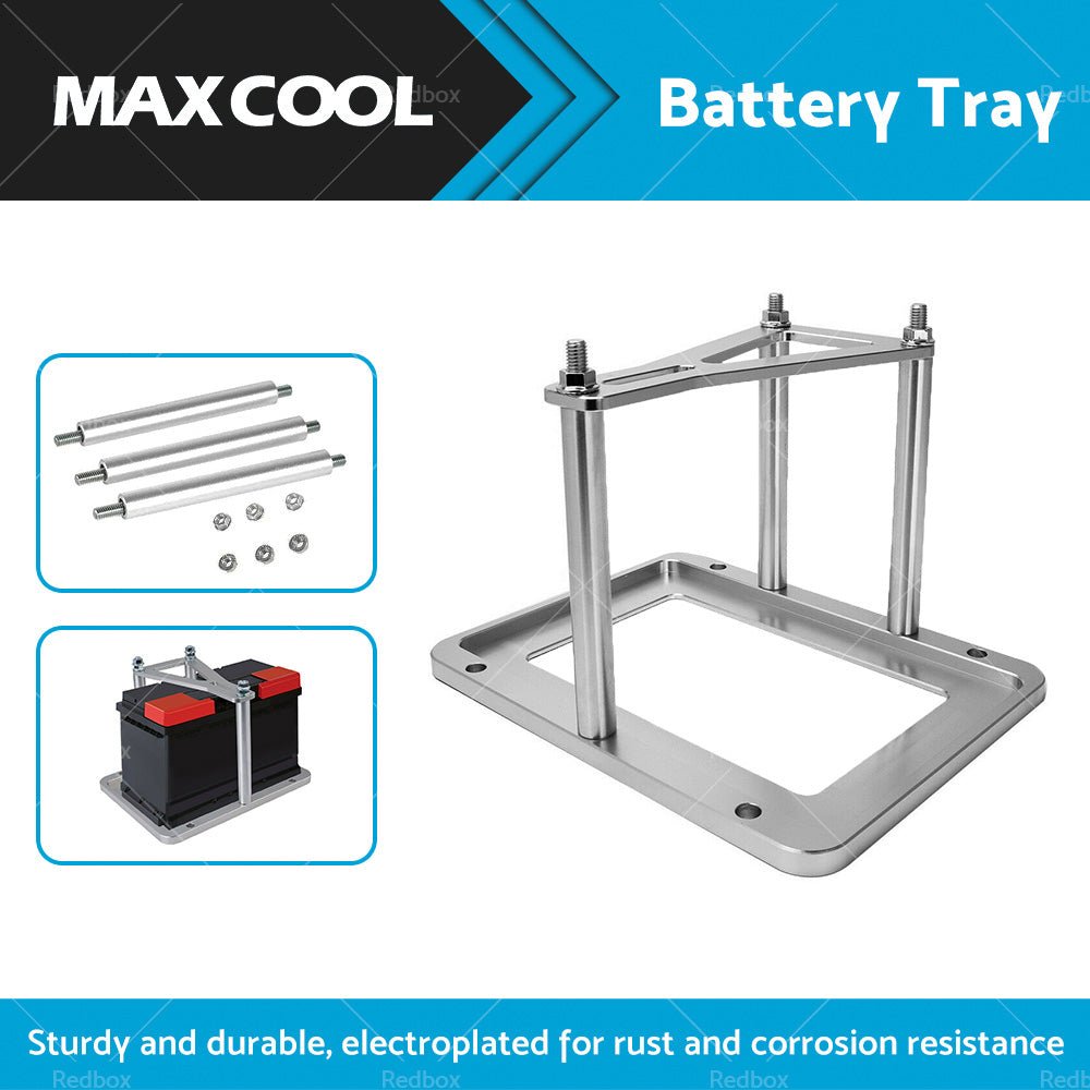 Universal Aluminum Billet Battery Tray Hold Down Relocation Box Mount OEM 551181 - Frazy's Auto Parts