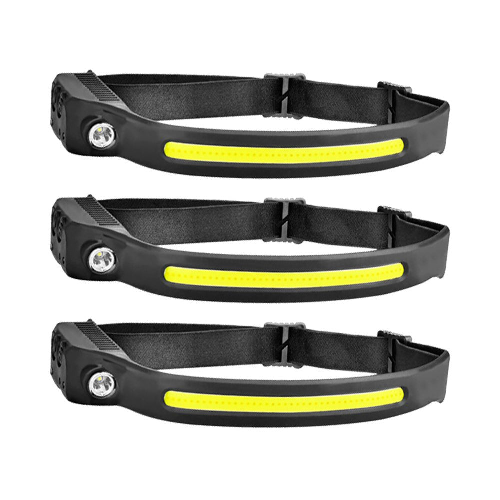 Waterproof COB LED Headlamp Motion Sensor Head Torch USB Rechargeable Headlight - Frazy's Auto Parts