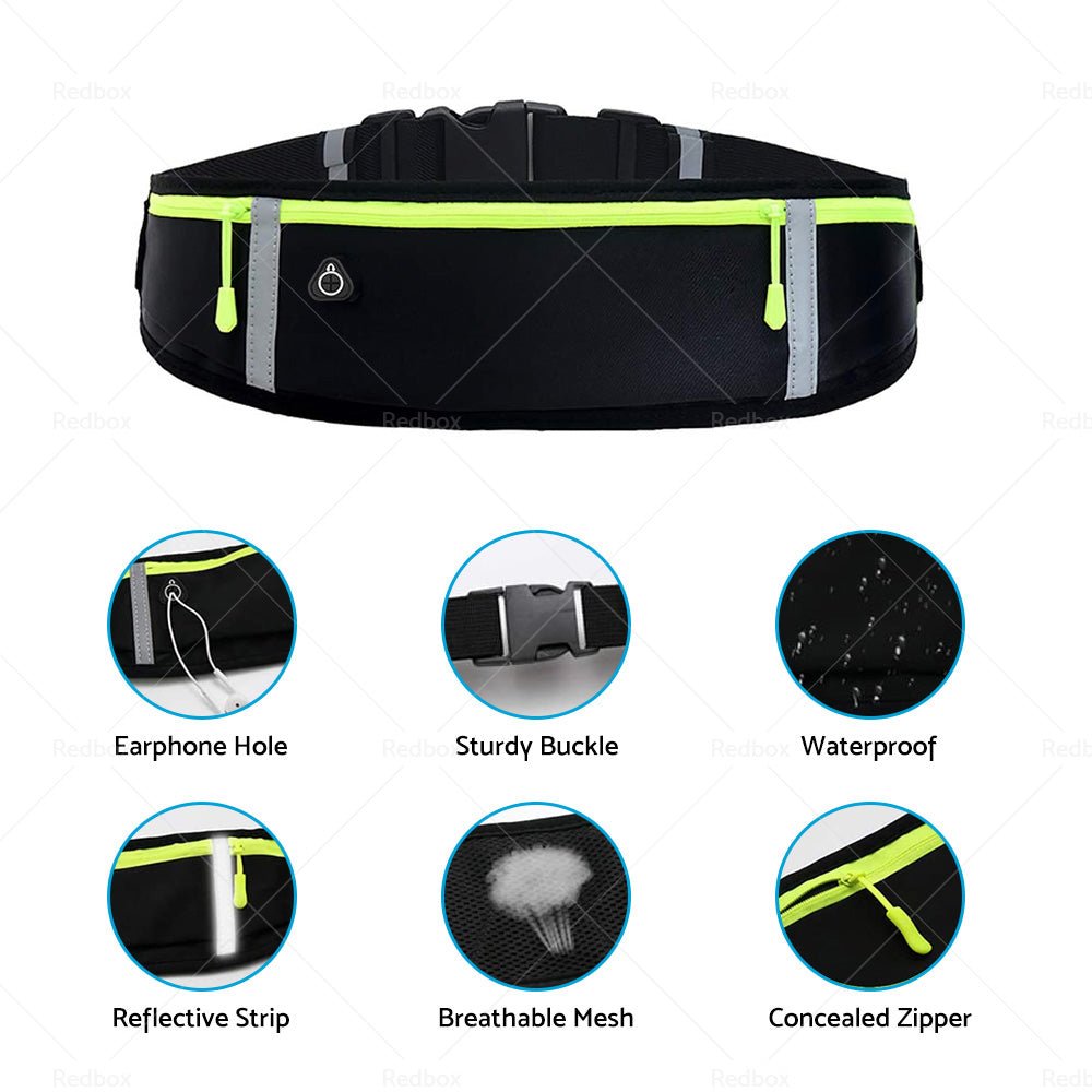 Waterproof Running Hiking Sport Bum Bag Travel Money Phone Belt Waist Zip Pouch - Frazy's Auto Parts