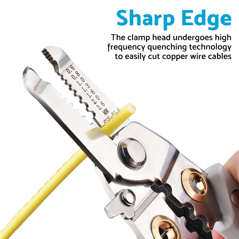Wire Stripper Pliers Multifunctional Electric Cable Stripper Crimper Cutter Tool - Frazy's Auto Parts