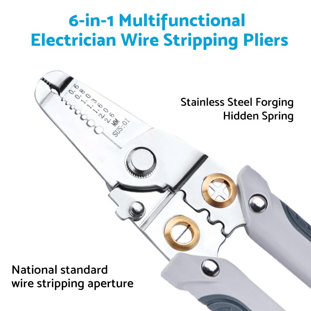 Wire Stripper Pliers Multifunctional Electric Cable Stripper Crimper Cutter Tool - Frazy's Auto Parts