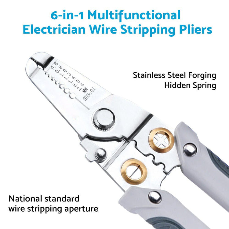 Wire Stripper Pliers Multifunctional Electric Cable Stripper Crimper Cutter Tool - Frazy's Auto Parts
