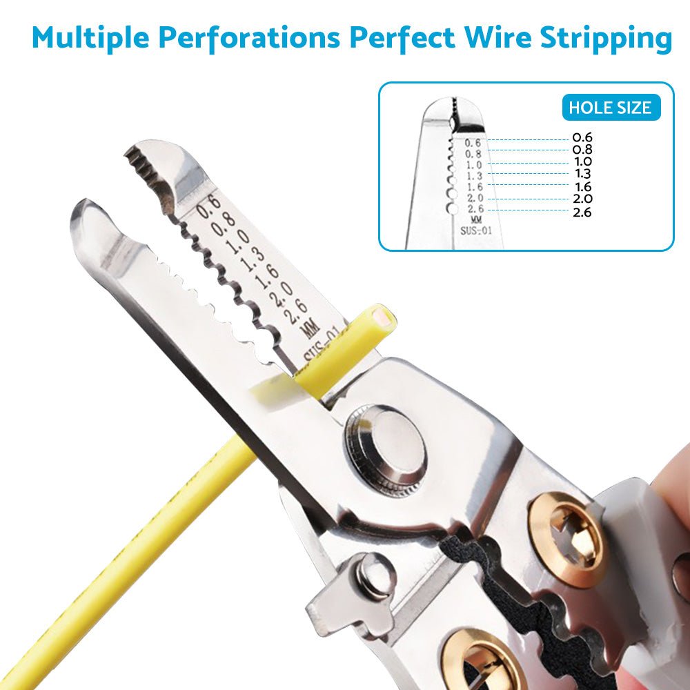 Wire Stripper Pliers Multifunctional Electric Cable Stripper Crimper Cutter Tool - Frazy's Auto Parts