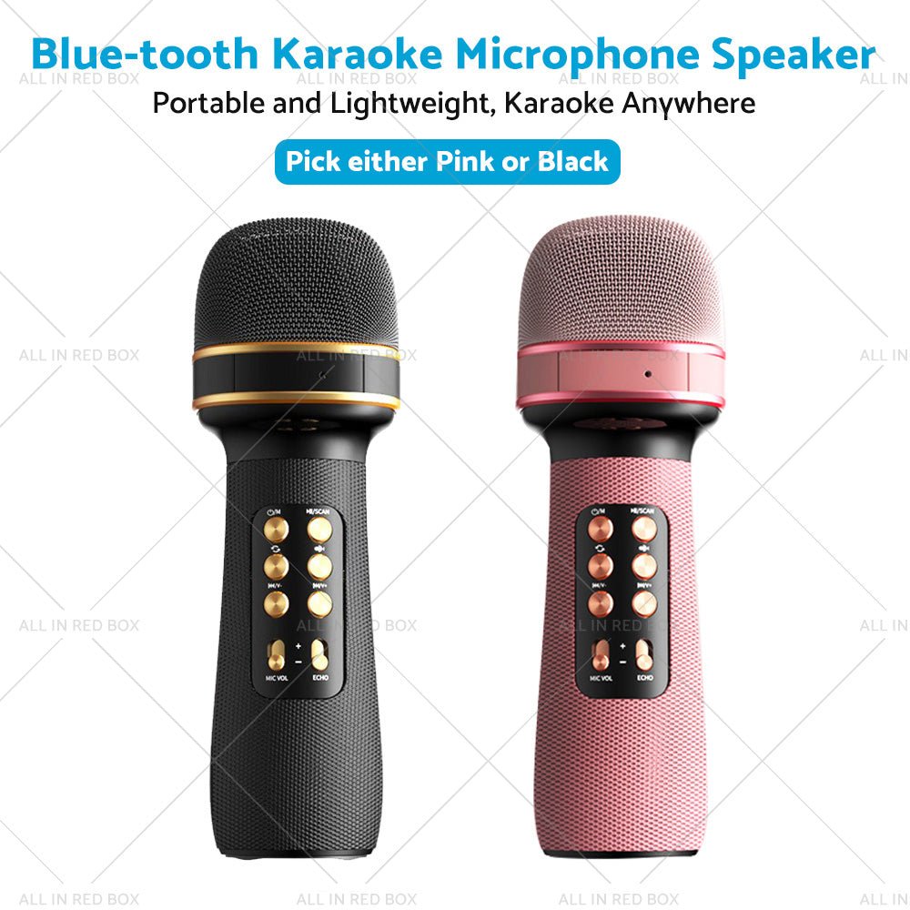 Wireless Blue - tooth Portable Karaoke Microphone Speaker Mic USB Speaker Portable - Frazy's Auto Parts