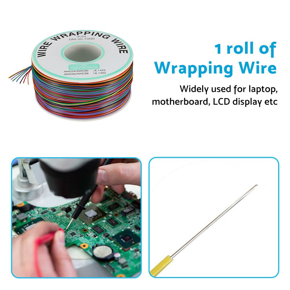 Wrapping Wire Tin Plated Copper Wire P or N DM - 30 - 1000 30 AWG 250M Length 8 Colors - Frazy's Auto Parts