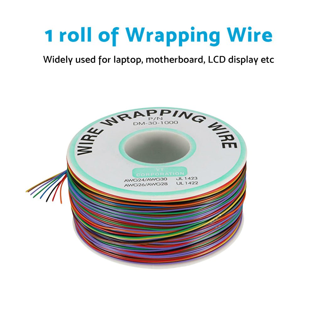 Wrapping Wire Tin Plated Copper Wire P or N DM - 30 - 1000 30 AWG 250M Length 8 Colors - Frazy's Auto Parts