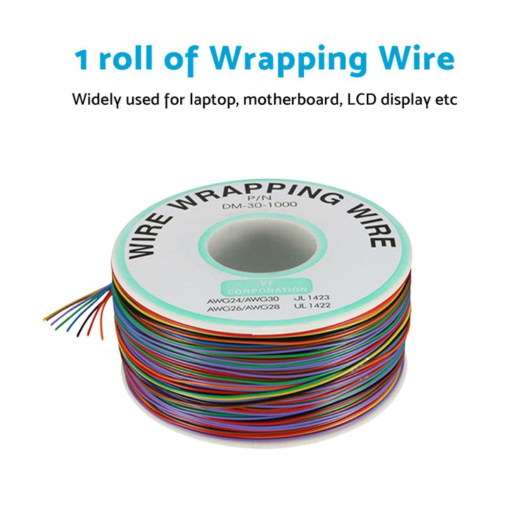 Wrapping Wire Tin Plated Copper Wire P or N DM - 30 - 1000 30 AWG 250M Length 8 Colors - Frazy's Auto Parts