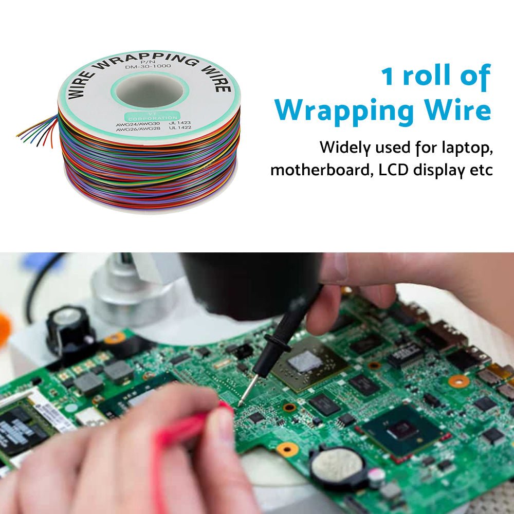 Wrapping Wire Tin Plated Copper Wire P or N DM - 30 - 1000 30 AWG 250M Length 8 Colors - Frazy's Auto Parts