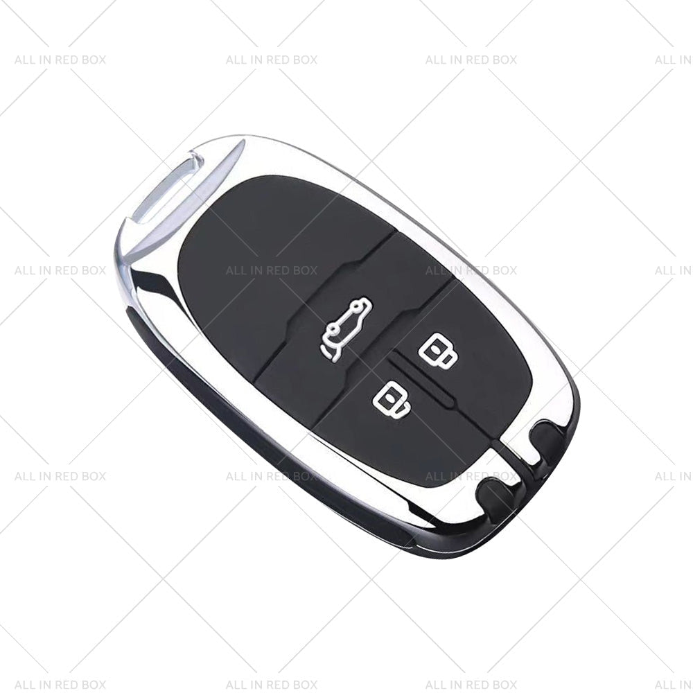 Zinc Alloy Remote Key Fob Case Cover Shell Silver Suitable For LDV D90 3 - Button Key Fob - Frazy's Auto Parts